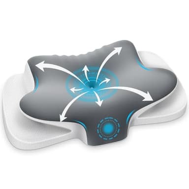 Ehomfory Oreiller cervical pour soulager la douleur pendant le sommeil, coussins de soutien du cou avec taie d'oreiller rafraîchissante, oreiller ergonomique en mousse à mémoire de forme pour dormeur