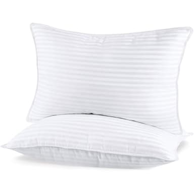 SHERWOOD Lot de 2 oreillers d'hôtel pour grand lit avec housse en coton et garnissage en fibres alternatives au duvet, oreiller de lit pour dormir
