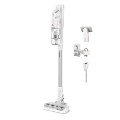 BISSELL PowerClean 4173B Aspirateur sans fil autonome de 200 W avec rouleau de brosse anti-nœuds, aspiration puissante, batterie amovible, support mural, outil d'ameublement et phares à DEL, 4173B