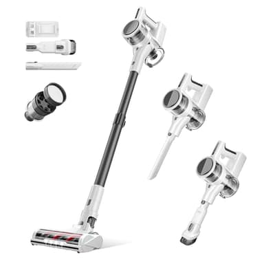 Aspirateur sans fil pour la maison, autonomie maximale de 35 minutes avec 2 modes réglables et batterie de 2200 mAh (blanc jazz)