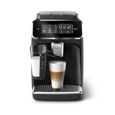 PHILIPS Machine à expresso entièrement automatique série 3300 avec système de lait LatteGo et broyeur intégré, 6 préréglages de café chaud et glacé, SilentBrew 40 % plus silencieux, pression de 15