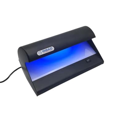 Ribao SLD-16 Détecteur de billets avec détection de contrefaçon UV et filigrane, vérificateur d'argent, identification et vérification de carte d'identité/passeport, usage professionnel et de bureau