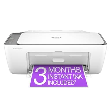 HP DeskJet 2855e Imprimante jet d'encre couleur tout-en-un sans fil, scanner, copieur, idéale pour la maison, 3 mois d'encre incluse (588S5A)