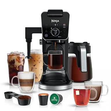 Ninja CFP301C DualBrew Pro Système de café spécialisé, dosette à portion unique, cafetière goutte à goutte de 12 tasses (version canadienne), noir
