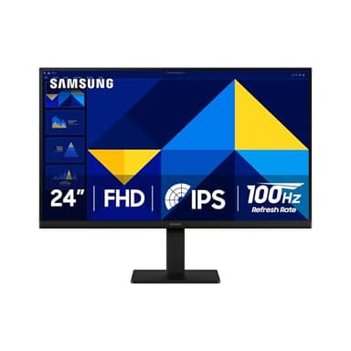 Samsung LS24D304GANXZA Moniteur FHD 24" (1920 x 1080) avec taux de rafraîchissement de 100 Hz, panneau IPS, 5 ms, mode jeu, design super fin, réglage de l'inclinaison