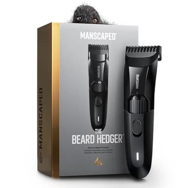 MANSCAPED The Beard Hedger Tondeuse à barbe pour homme, 20 lames réglables en longueur, lame en T en acier inoxydable pour une coupe précise des poils du visage, tondeuse sans fil étanche pour sec/humide