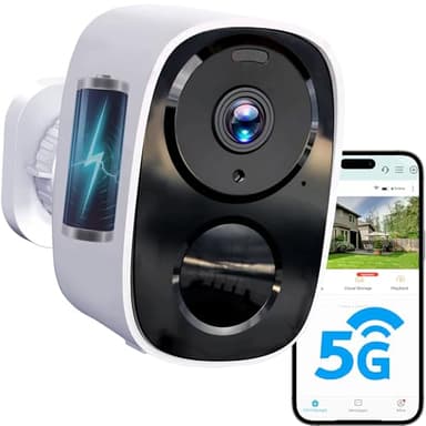 Caméras de sécurité sans fil 2K 2025 améliorées pour l'extérieur, stockage cloud gratuit, autonomie de batterie de 1 à 5 mois, détection de mouvement IA projecteur sirène d'alarme caméra de