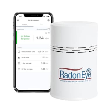 Ecosense RD200 RadonEye, Détecteur de radon domestique, Surveillance rapide et précise en temps réel, Écran OLED, Configuration facile avec application gratuite, Bluetooth
