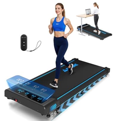 Tapis de marche FOUSAE avec inclinaison de 9 %, tapis de course 4-en-1 pour la maison, vitesse max. 10 km/h, écran DEL pleine largeur, moteur sans balais 2,5 CV, capacité de 150 kg, 12 programmes HIIT