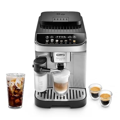 De'Longhi Magnifica Evo Machine à expresso et à café automatique avec mousseur à lait automatique, moulin intégré et fonction de nettoyage automatique - Pour latte, cappuccino, Americano, café glacé