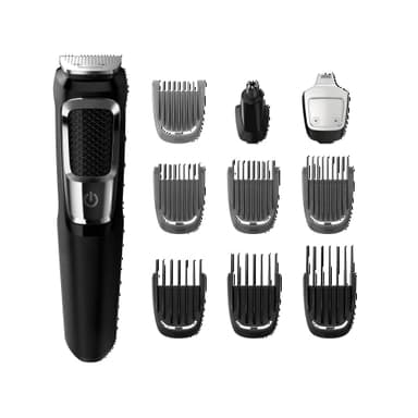Philips Multigroom Série 3000 sans fil avec 10 accessoires de coupe, Lithium-Ion et sac de rangement, MG3750/10