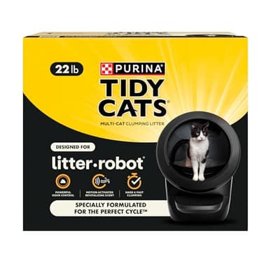 Purina Tidy Cats Litière pour chat agglomérante pour Litter-Robot Formule de contrôle des odeurs - Boîte de 10 kg