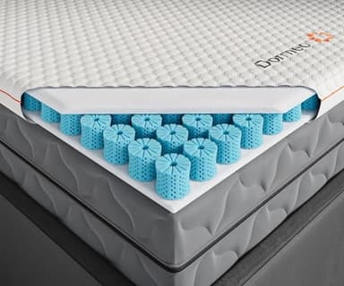 Dormeo Surmatelas rafraîchissant de qualité supérieure pour grand lit – Technologie Octaspring à 3 zones pour un soutien optimal du dos, fond antidérapant