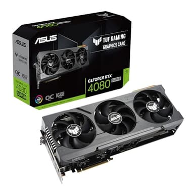 ASUS TUF Gaming NVIDIA GeForce RTX™ 4080 Super OC Edition Carte graphique de jeu (PCIe 4.0, 16 Go GDDR6X, HDMI 2.1a, DisplayPort 1.4a)